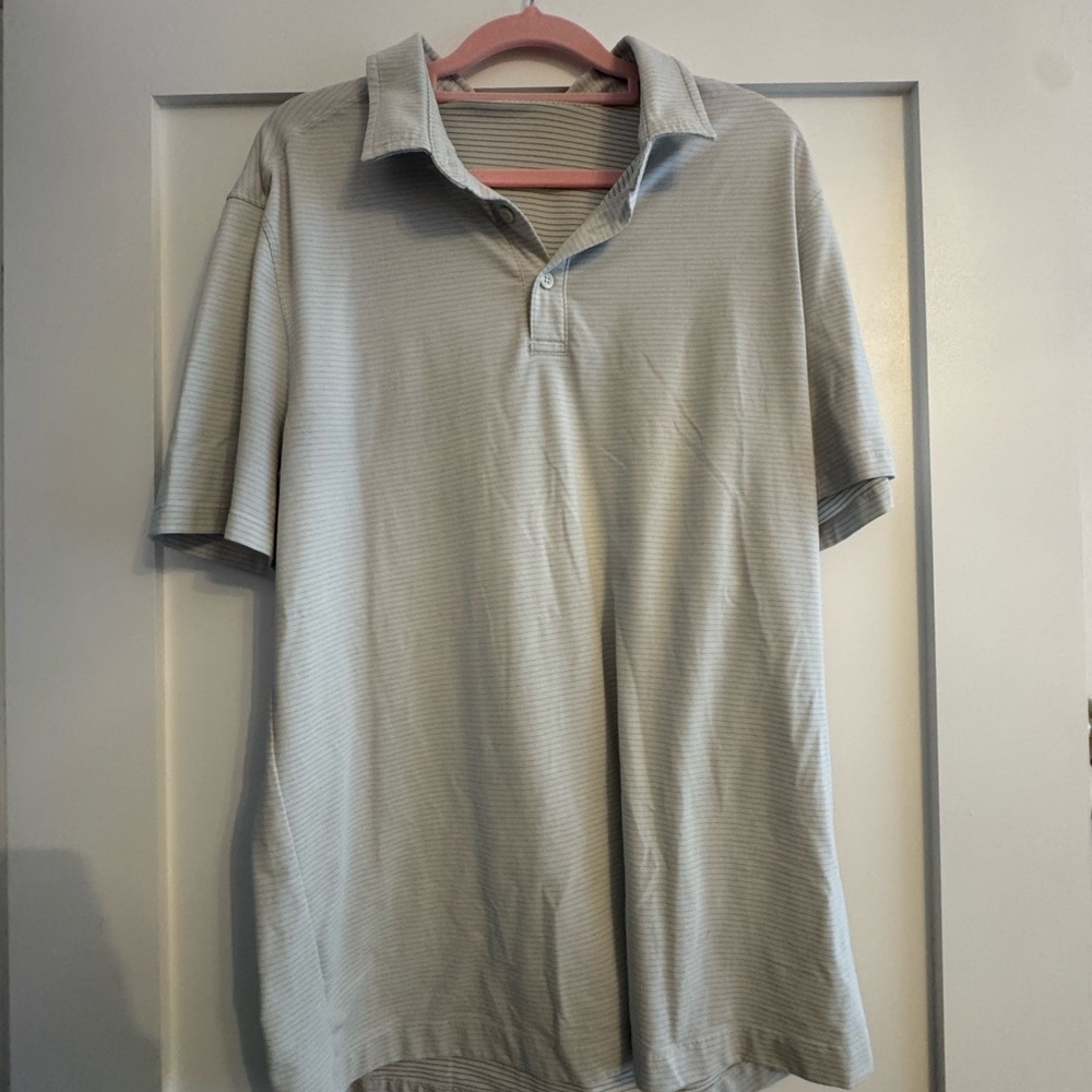 lululemon athletica Light Gray Polo Shirt